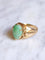 Bague Bague chevalière boule vintage en or rose et jade 58 Facettes