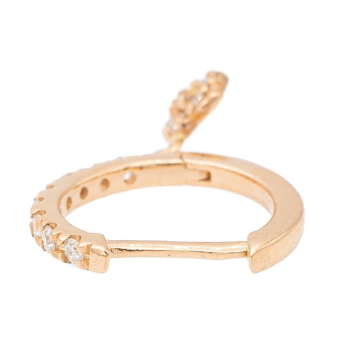 Boucles d'oreilles Ginette NY Boucles d'oreilles Créole Be Mine Solo Or rose Diamant 58 Facettes 2595535CN