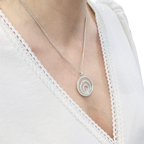 Collier Collier Chopard, "Happy Spirit", or blanc, diamants. 58 Facettes 33350