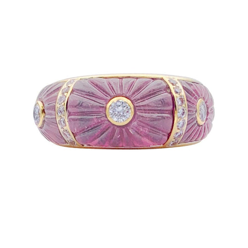 Bague 53 Bague Cartier, or jaune, tourmalines, diamants. 58 Facettes 32786D