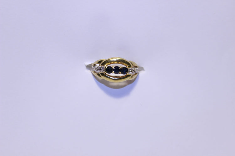 Bague 54 Bague Diamants et Saphirs 58 Facettes