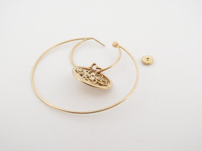 Boucles d'oreilles boucles d'oreilles LOUIS VUITTON or creoles resille monogram 58 Facettes 249783