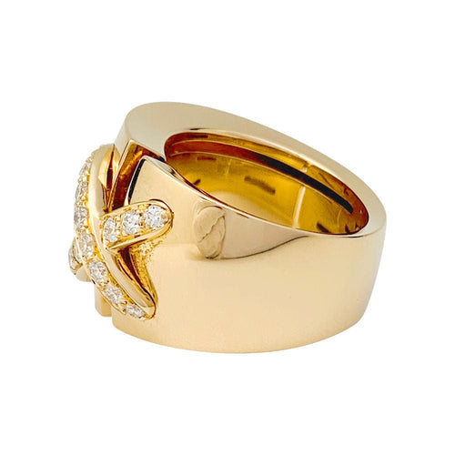Bague 52 Bague Chaumet, "Liens" grand modèle, or jaune, diamants. 58 Facettes 31528