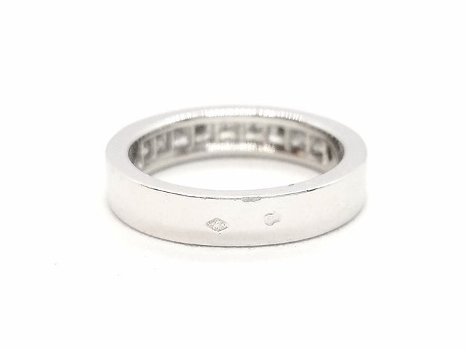 Bague 53 Bague Demie alliance Or blanc Diamant 58 Facettes 578777RV