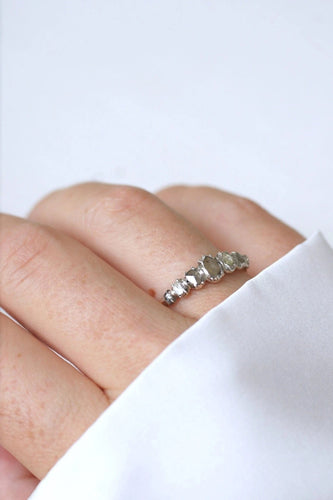 Bague Bague jarretière or rose, argent et diamants 58 Facettes