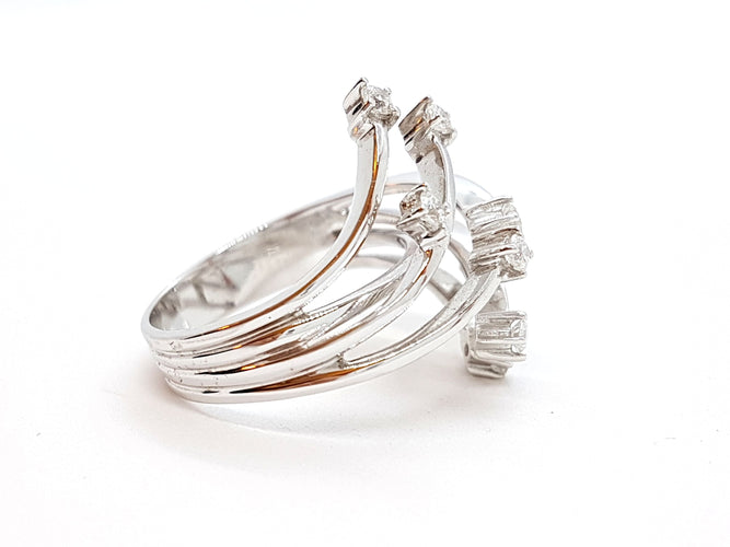 Bague 56 Bague Or blanc Diamant 58 Facettes 06357CD