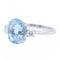 Bague 56 Bague Solitaire Or blanc Aigue-Marine 58 Facettes 2303209CN