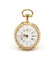 Montre Ø : 25 mm / Jaune / Or 750 Montre de col fin XIXe 58 Facettes 160051SP