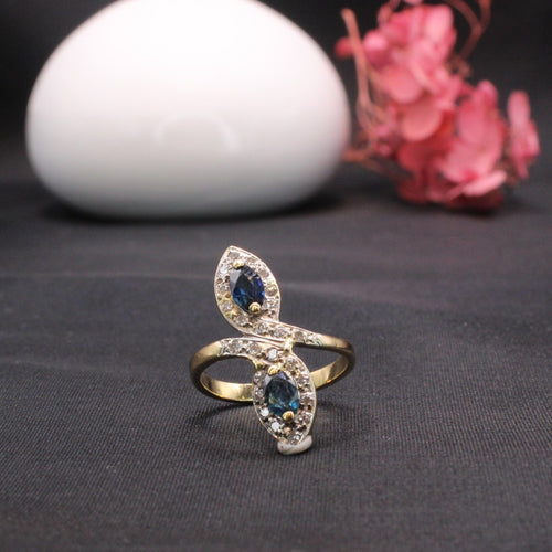 Bague Bague Toi et Moi  Diamants Saphir 58 Facettes