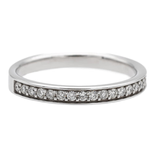 Bague 54 Bague Alliance Or blanc Diamant 58 Facettes 578405CD