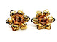 Boucles d'oreilles Boucles d'oreilles Fleur Or jaune Diamant 58 Facettes 1186469CN