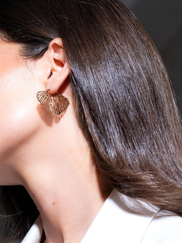 Boucles d'oreilles Ginette NY Boucles d'oreilles Ginkgo Or rose 58 Facettes 2484800CN