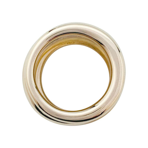 Bague 55 Bague Pomellato en or naturel et jaune modèle "Tubulaire", diamants. 58 Facettes 31407