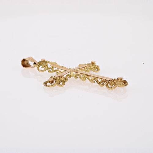 Pendentif Croix ancienne 2 ors 58 Facettes CVP75