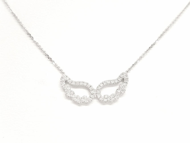 Collier Collier Aile d'ange Or blanc Diamant 58 Facettes 579302RV