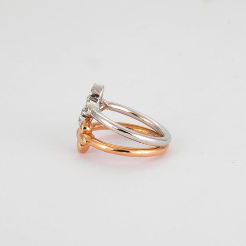 Bague 53 Bague Double Trèfle Diamants 58 Facettes 3131200