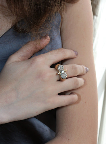 Bague 53 Bague Rétro Noeud 1940 58 Facettes 463