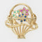 Broche Broche bouquet or jaune saphirs rubis émeraudes 58 Facettes CVBR18