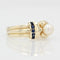 Bague 52 Bague moderne perle et saphirs 58 Facettes 15-222B