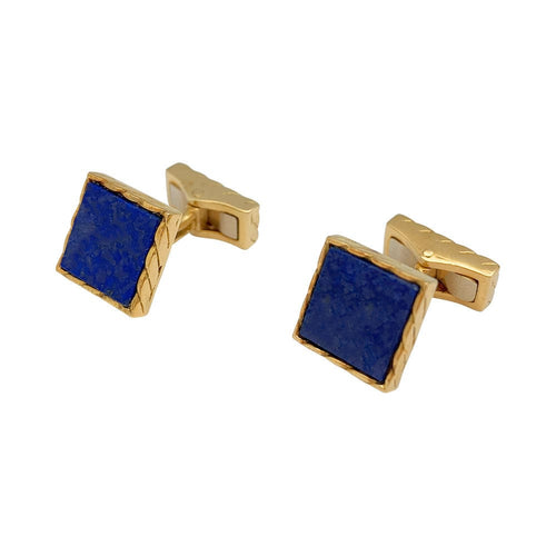 Boutons de manchette Boutons de manchette en or jaune et lapis lazuli. 58 Facettes 31459