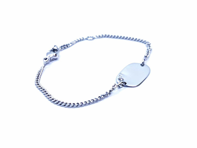 Bracelet Bracelet Gourmette Or blanc 58 Facettes 1021701CD