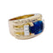 Bague 50 Bague, "Tank", or jaune, saphir, diamants. 58 Facettes 32294