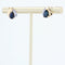 Boucles d'oreilles Puces d'oreilles or jaune saphirs d'occasion 58 Facettes CVBO7