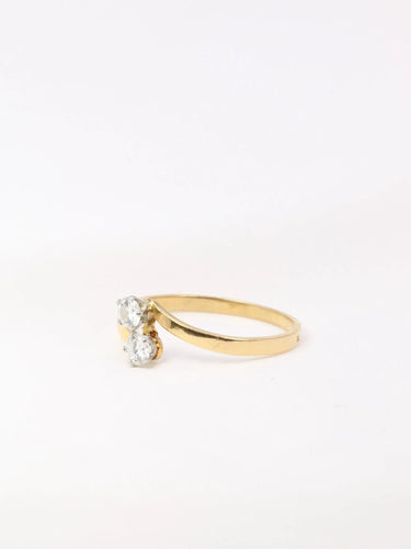 Bague Bague vintage toi et moi diamants 58 Facettes J39