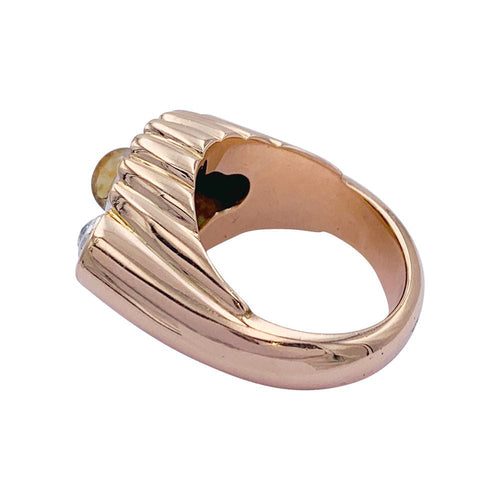 Bague 56 Bague vintage or rose, citrine et diamants. 58 Facettes 32368