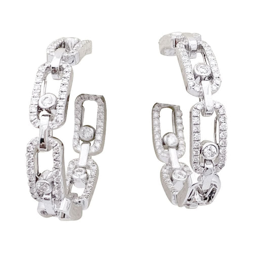 Boucles d'oreilles Boucles d'oreilles Messika, "Move Link", or blanc, diamants. 58 Facettes 33237