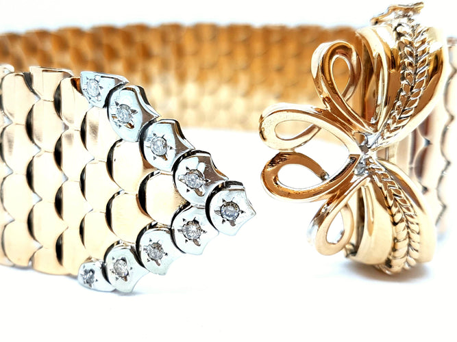Bracelet Bracelet Manchette Or rose Diamant 58 Facettes 00213CN