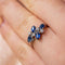 Bague Bague en or blanc diamants et saphirs 58 Facettes 5555