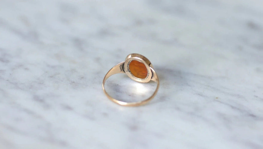 Bague Bague intaille Cupidon cornaline 58 Facettes