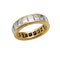 Bague 53 Bague O.J.Perrin or jaune, diamants princesses. 58 Facettes 30859