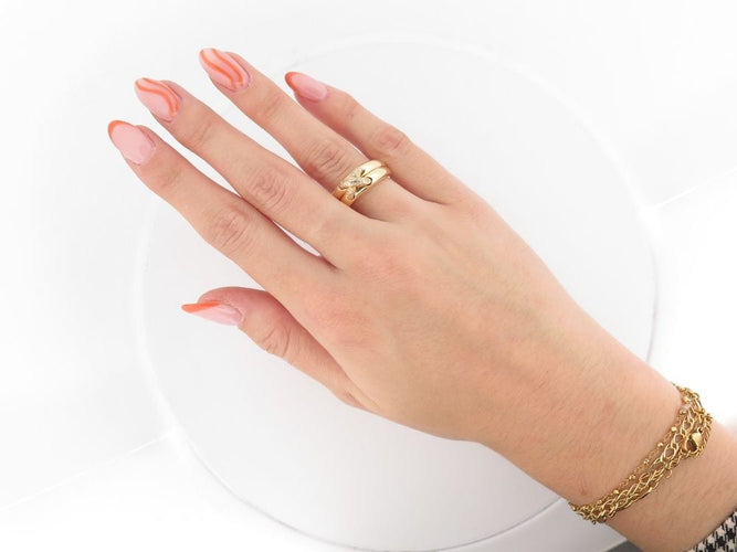 Bague 53 bague CHAUMET liens croises diamants 58 Facettes 250368