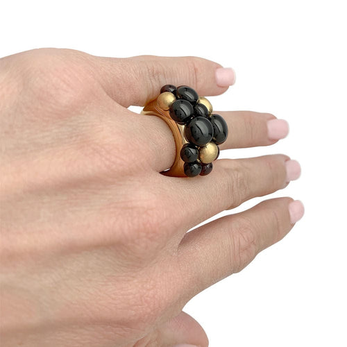 Bague 51 Bague Pomellato, "Mora", or jaune, grenats. 58 Facettes 31002
