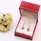 Boucles d'oreilles Dormeuses or jaune et vert, perle fine 58 Facettes