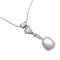 Collier Collier diamants et perle fine, or blanc. 58 Facettes 30725