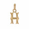 Pendentif Breloque or jaune lettre H 58 Facettes CVP97
