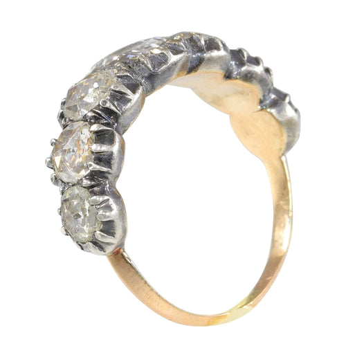 Bague 52 Bague en diamant taille rose de la fin de l'époque géorgienne du début de l'époque victorienne 58 Facettes 21272-0590