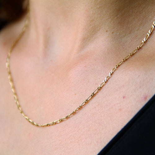 Collier Chaîne maille gourmette alternée limée 58 Facettes CVCH12