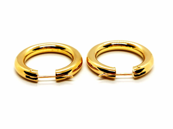 Boucles d'oreilles Boucles d'oreilles Créoles Or jaune 58 Facettes 1351520CN