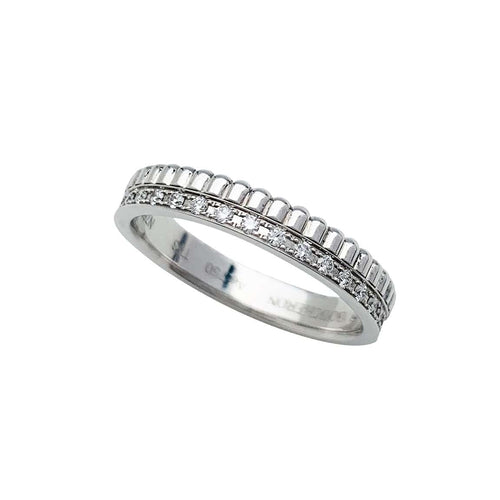 Bague Alliance Boucheron "Quatre Radiant Edition" or blanc et diamants. 58 Facettes 30734