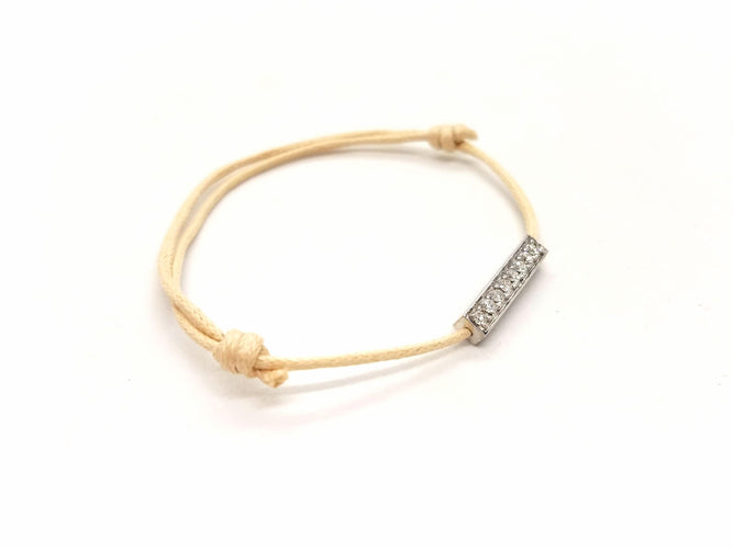 Bracelet Bracelet Cordon Or blanc Diamant 58 Facettes 578872RV