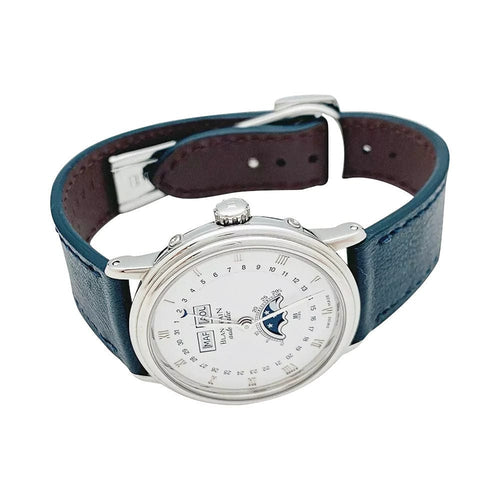 Montre Montre Blancpain, "Villeret", acier, cuir. 58 Facettes 31093