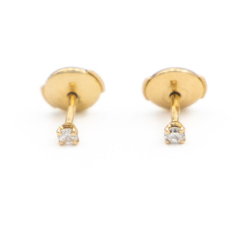 Boucles d'oreilles Boucles d'oreilles Puces Or jaune Diamant 58 Facettes 1643979CN