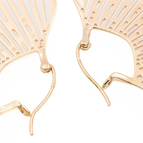 Boucles d'oreilles Ginette NY Boucles d'oreilles Ginkgo Or rose 58 Facettes 2484800CN