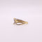 Bague Bague vintage motif croisé en or jaune 18 carats et Diamants 58 Facettes