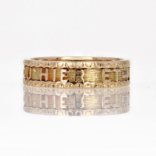 Bague 56 Alliance d'amour or jaune Plus qu'hier et moins que demain Augis 58 Facettes CV105