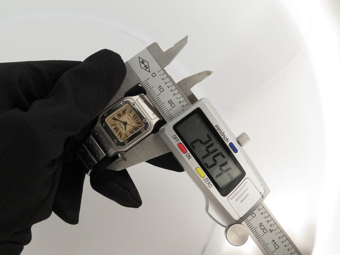 Montre vintage montre CARTIER santos galbee 2423 24 mm automatique acier 58 Facettes 251176